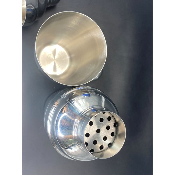 El Tesoro Tequila Cocktail Martini Shaker Set of 2 Stainless Steel 7" Advertisin - Picture 9 of 11